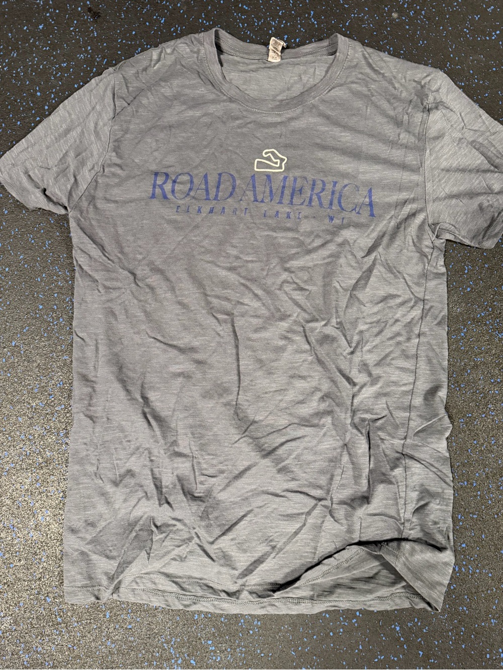 & Other Stories Gray 'Road America' Logo Short Sleeve Tee